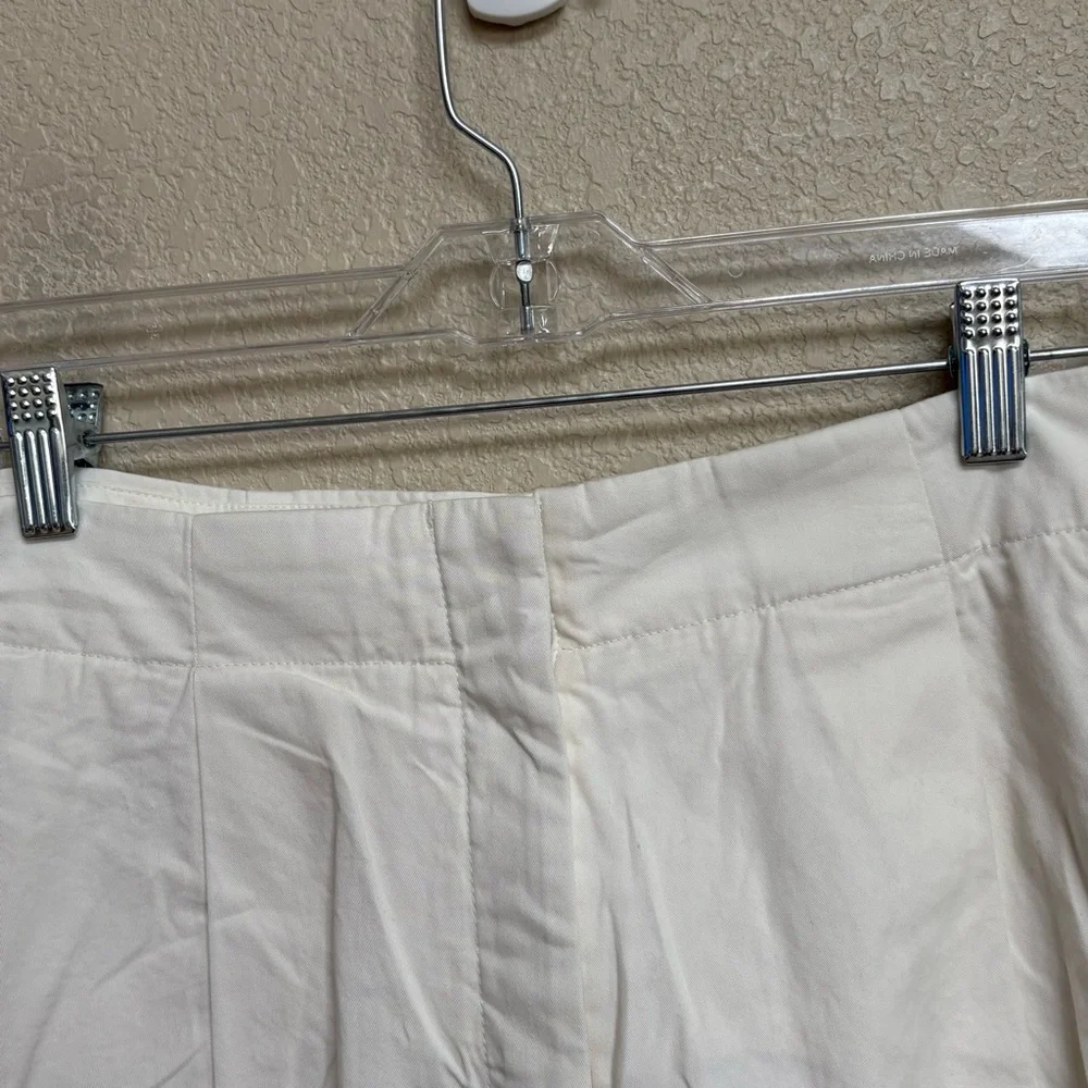 COS Wide Leg Linen-Blend Pants in Off-White